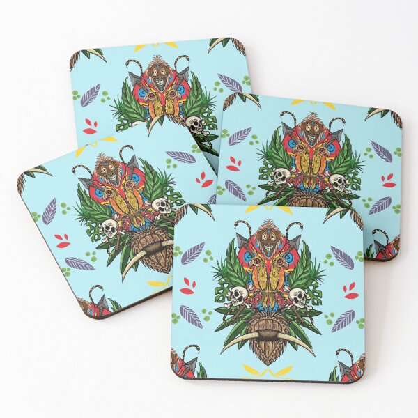 Item preview, Tiki Birds Blue designed and sold by IFMTopherAdam.