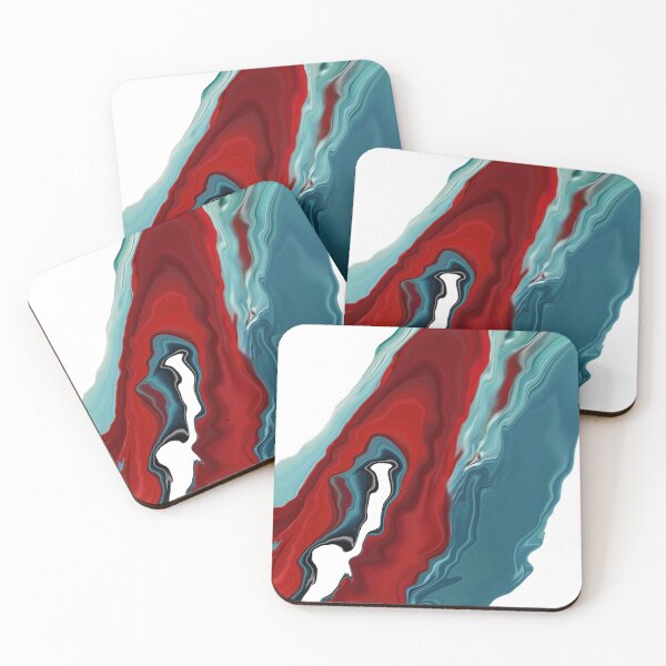 Item preview, Crocosmia flowing abstract painting  designed and sold by Mirandum.