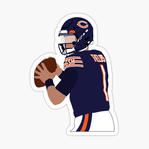 Justin Fields STICKER - Chicago Bears NFL Quarterback Bears Rookie