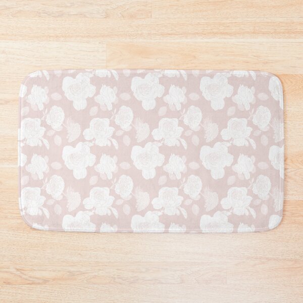 Item preview, Pale White Roses on Light Pink Background  designed and sold by cozycaroline.