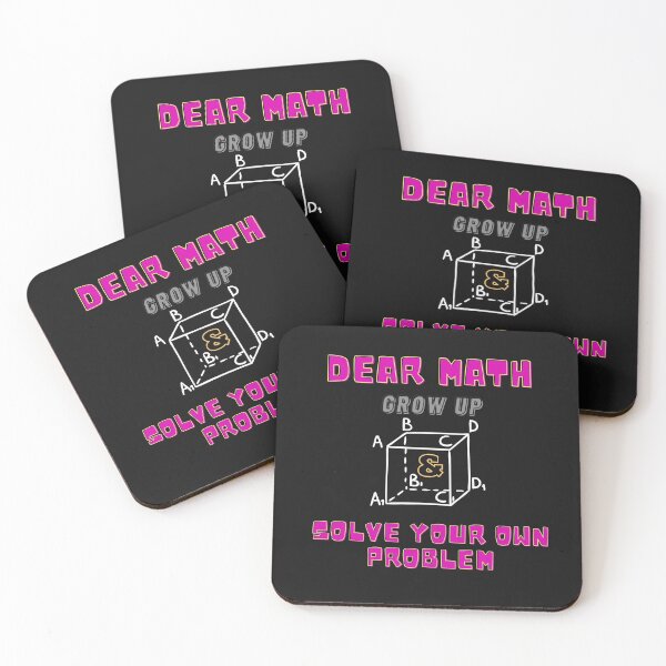 Item preview, Dear Math,  grow up and solve your own problem,Funny, pun,  math design, teachers, school,  designed and sold by allycat57.