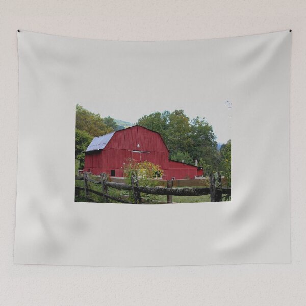 Item preview, Red Barn near North Fork River designed and sold by chstudios.