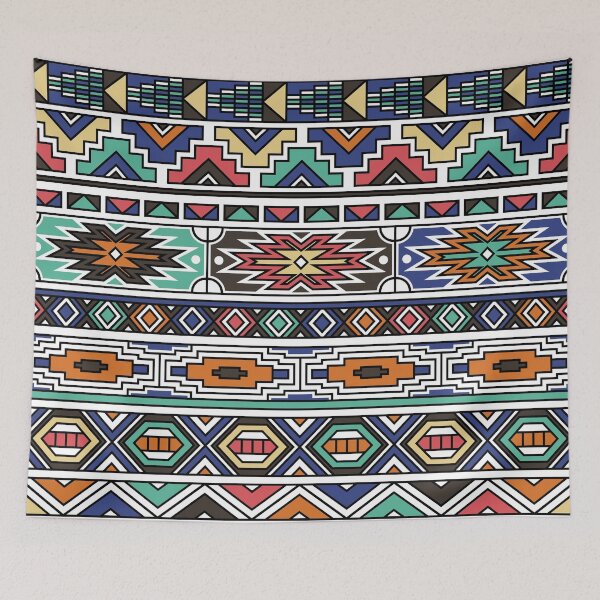 Item preview, Ndebele Fashion Tribal Pattern | African Style Geometry Art   designed and sold by Agmari.