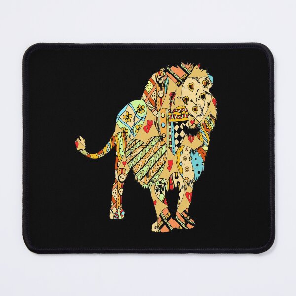 Item preview, Lion silhouette Ethiopian pattern designed and sold by dreamofdenim.
