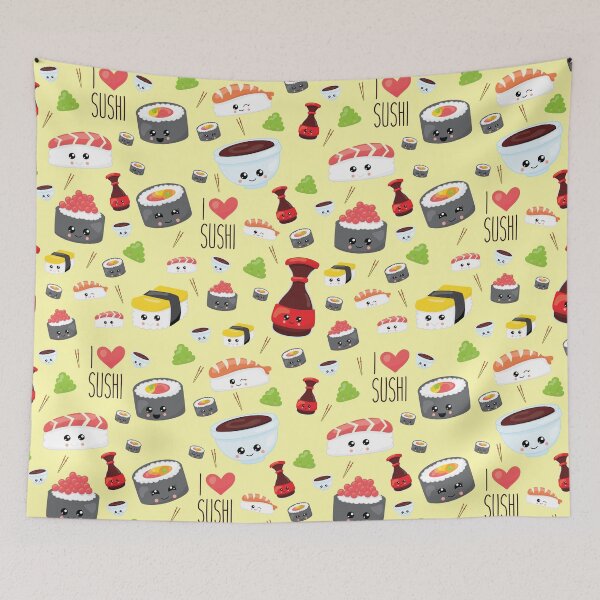 Item preview, Cute Kawaii Sushi Pattern designed and sold by TamGustam.