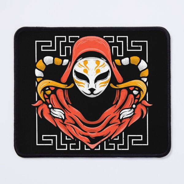 Item preview, Kitsune Mask Japanese folklore art style Halloween designed and sold by dreamofdenim.