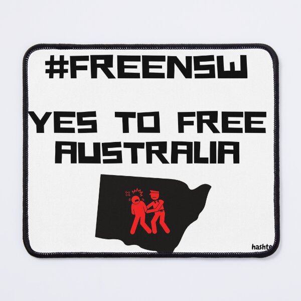 Item preview, #FreeNSW - Free Australia, TShirt, Hat, Bags, Mask, hashtag, Black Print designed and sold by hashteeme.