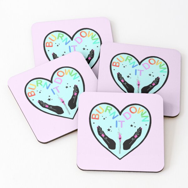 Item preview, Burn Down Patriarchy Glitter Heart designed and sold by eatyourfruits.
