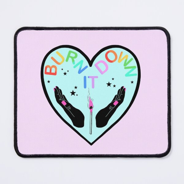Item preview, Burn Down Patriarchy Glitter Heart designed and sold by eatyourfruits.