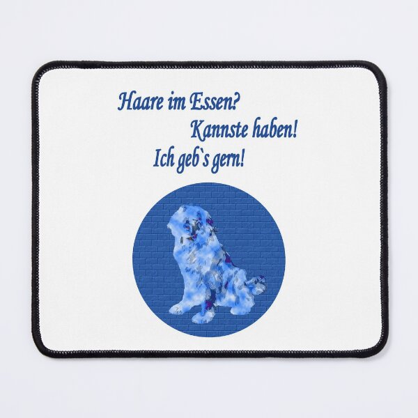 Item preview, Newfoundland dog eating blue hair designed and sold by Moonyflower.