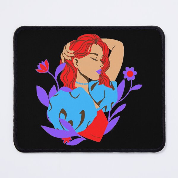 Item preview, Beautiful woman in RED and BLUE with flowers designed and sold by janraydesigns.