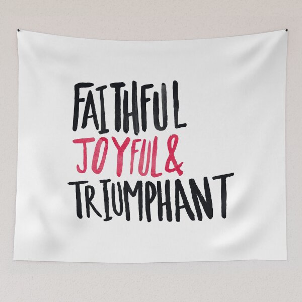 Item preview, Faithful Joyful and Triumphant x Pink designed and sold by theanointedhome.