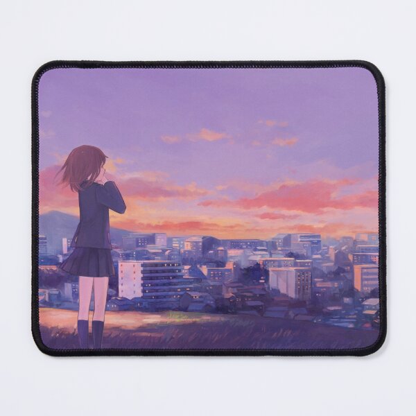 Item preview, anime landscape sky desk mat mouse pad designed and sold by selacker.