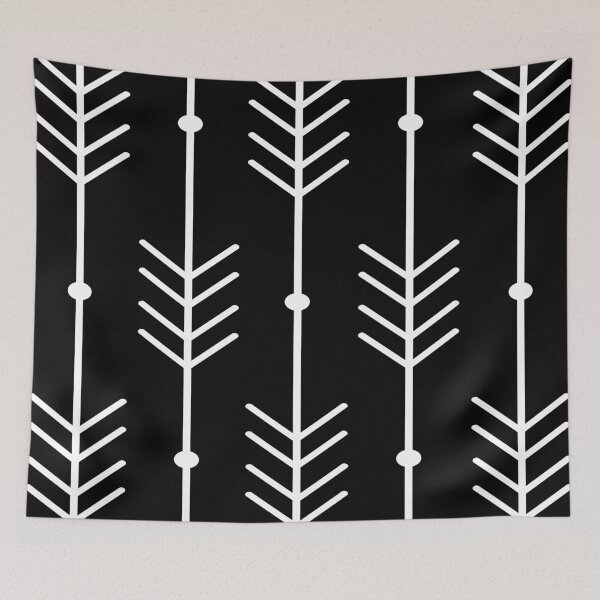 Item preview, Modern and Minimal White Nordic Arrows Pattern designed and sold by TamGustam.