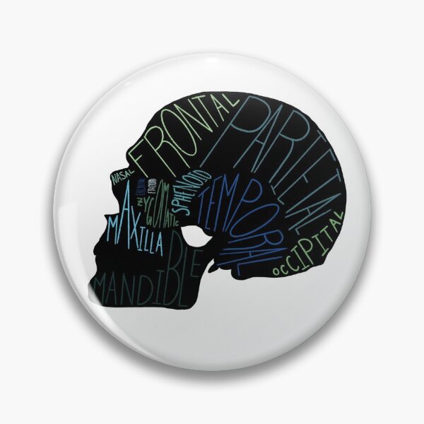Item preview, Labeled Skull In Black designed and sold by ajohnson1411.