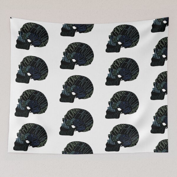 Item preview, Labeled Skull In Black designed and sold by ajohnson1411.