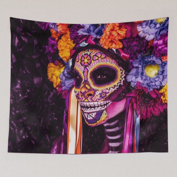 Item preview, Purple dia de los muertos lady  designed and sold by urban-color.