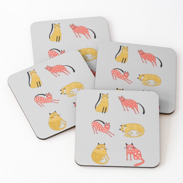Item preview, Pack of Six Cute Kawaii Funny Cats designed and sold by Rhu Creations.