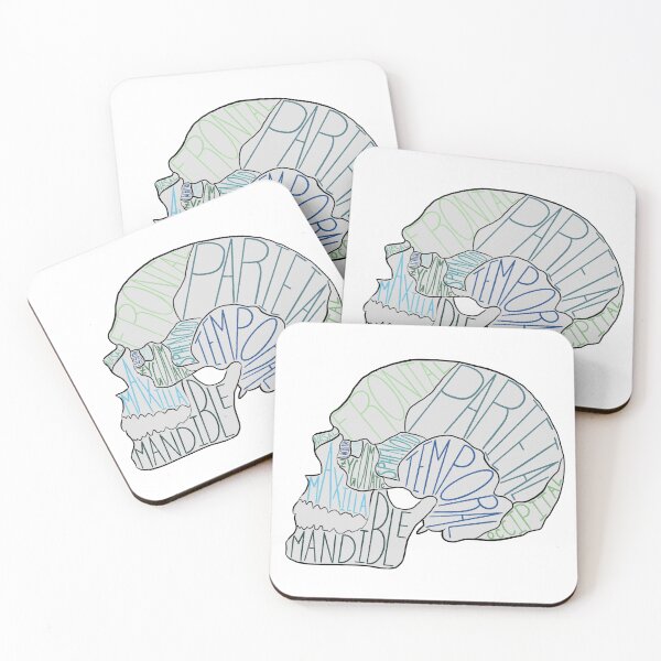 Item preview, Labeled Skull In White designed and sold by ajohnson1411.