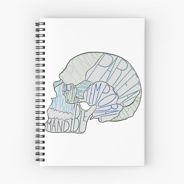 Item preview, Labeled Skull In White designed and sold by ajohnson1411.