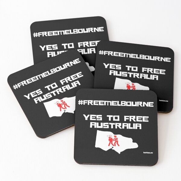 Item preview, #freemelbourne - Free Melbourne Free Australia, TShirt, Hat, Bags, Mask, hashtag, White Print designed and sold by hashteeme.