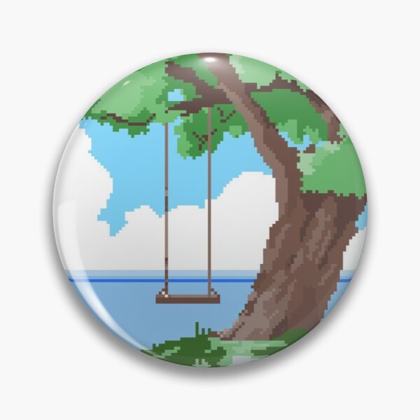 Artikelvorschau, Grüne Baumlandschaft Pixel Art entworfen und verkauft von doodlebubble-.