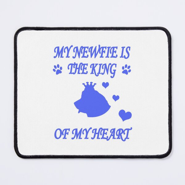 Item preview, Newfoundland Dog King Heart Blue designed and sold by Moonyflower.