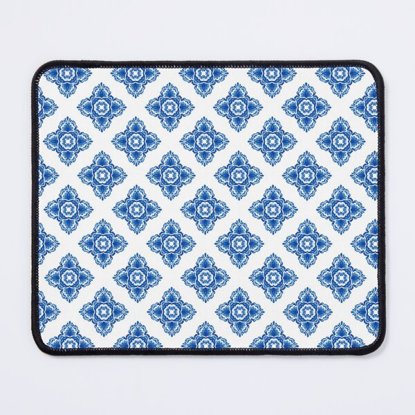 Item preview, Blue and White Portuguese Azulejo Watercolor Tile Pattern designed and sold by Rhu Creations.