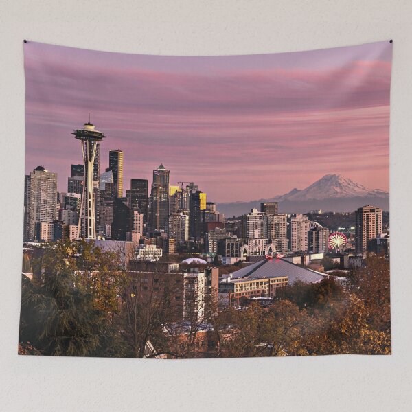 Item preview, Atardecer de noche del horizonte de Seattle WA del centro designed and sold by Piper-Deals.