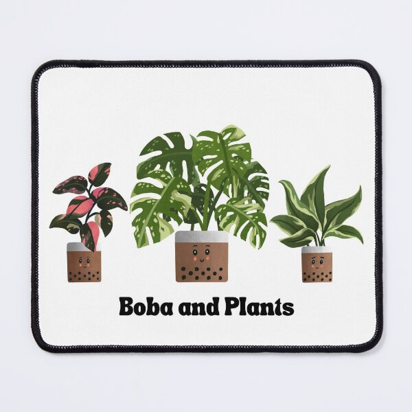 Item preview, Boba Trio of Plants | Philodendron Pink Princess | Monstera Thai Constellation | Philodendron Rio for Plant Lovers designed and sold by kusakidojo.