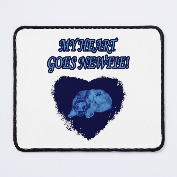 Item preview, Newfoundland Dog Heart Goes Newfie Blue designed and sold by Moonyflower.