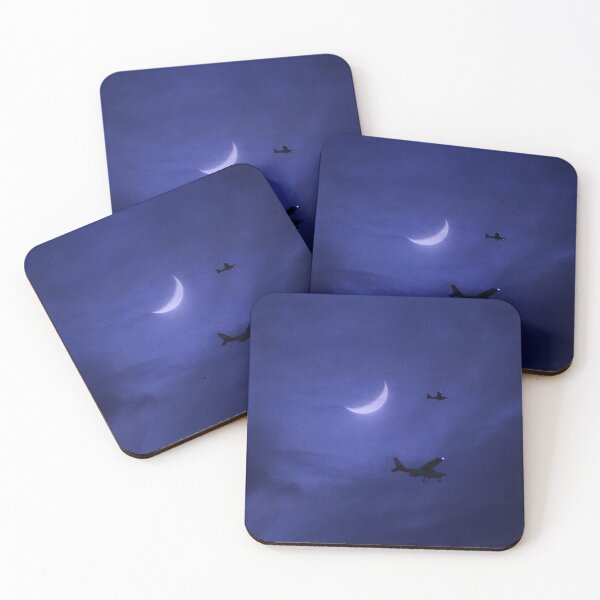 Item preview, Aircraft Flying at Night Moonlight designed and sold by Anna Lemos.