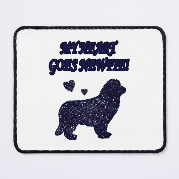 Item preview, Newfoundland Dog Heart Goes Newfie Blue Mosaic designed and sold by Moonyflower.