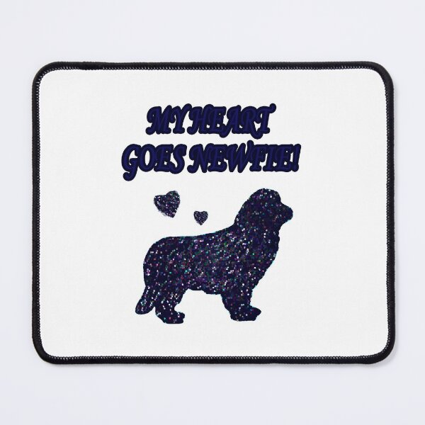Item preview, Newfoundland Dog Heart Goes Newfie Blue Mosaic designed and sold by Moonyflower.