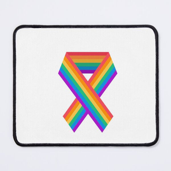 Item preview, Rainbow ribbon sticker pack LGBTQ gay pride designed and sold by Inspirationmotivation.