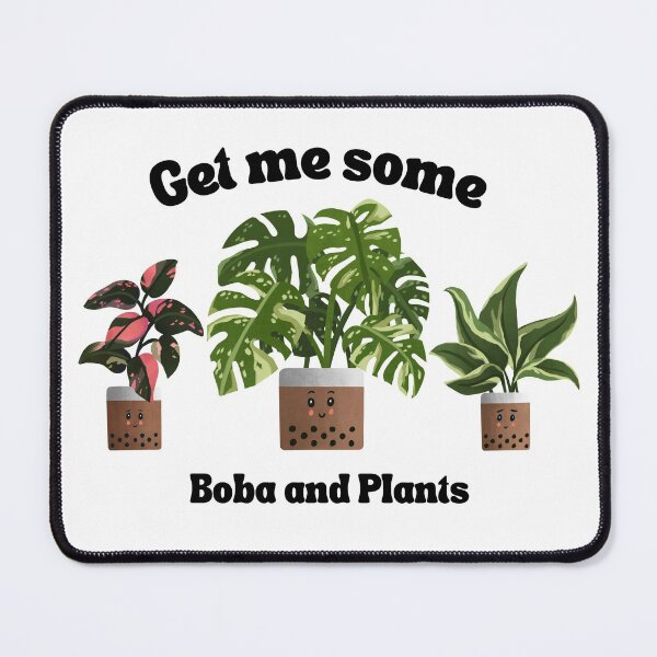 Item preview, "Get Me Some" Boba Trio of Plants | Philodendron Pink Princess | Monstera Thai Constellation | Philodendron Rio for Plant Lovers designed and sold by kusakidojo.