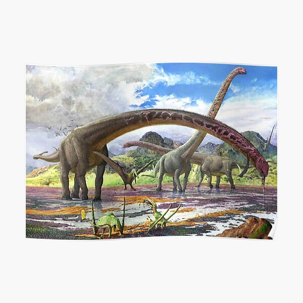 BRONTOSAURUS / DIPLODOCUS / BRACHIOSAURUS DINOSAURS Poster