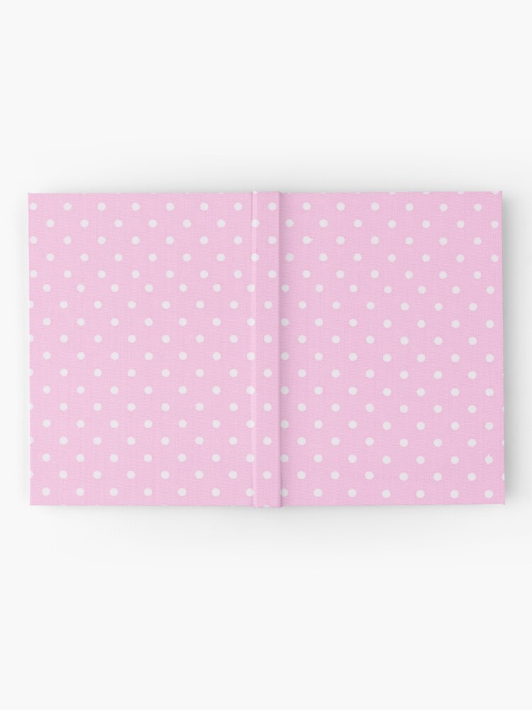 White Polka Dots Over Pink Background Pattern. Pale Pink and White Polka Dots Pattern  Journal