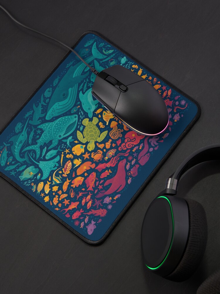 Thumbnail 4 of 5, Mouse Pad, Aquatic Spectrum 2 designed and sold by Wayne Minnis.