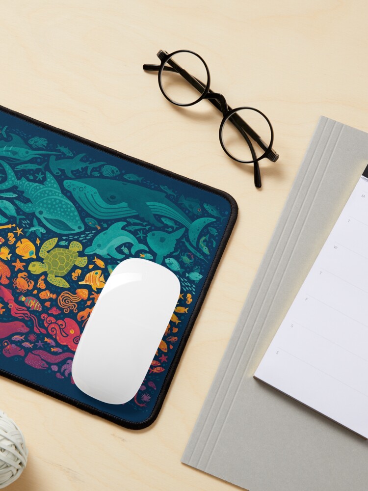 Thumbnail 3 of 5, Mouse Pad, Aquatic Spectrum 2 designed and sold by Wayne Minnis.