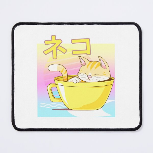 Item preview, Cat In Coffee Cup Kawaii 90s Japanese Retro designed and sold by Meliafroggy.