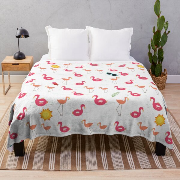 Item preview, summer flamingo beach party blue designed and sold by TheWaterBirds.