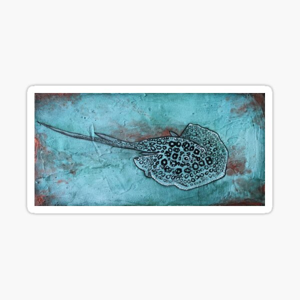 Stingray on Blue Sticker