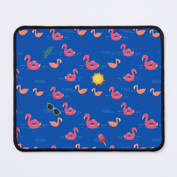 Item preview, summer flamingo beach party dark blue designed and sold by TheWaterBirds.