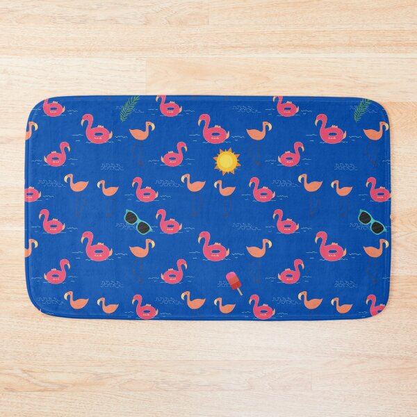 Item preview, summer flamingo beach party dark blue designed and sold by TheWaterBirds.