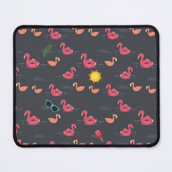 Item preview, summer flamingo beach party black designed and sold by TheWaterBirds.