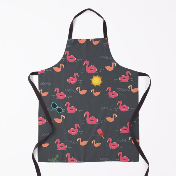 Item preview, summer flamingo beach party black designed and sold by TheWaterBirds.