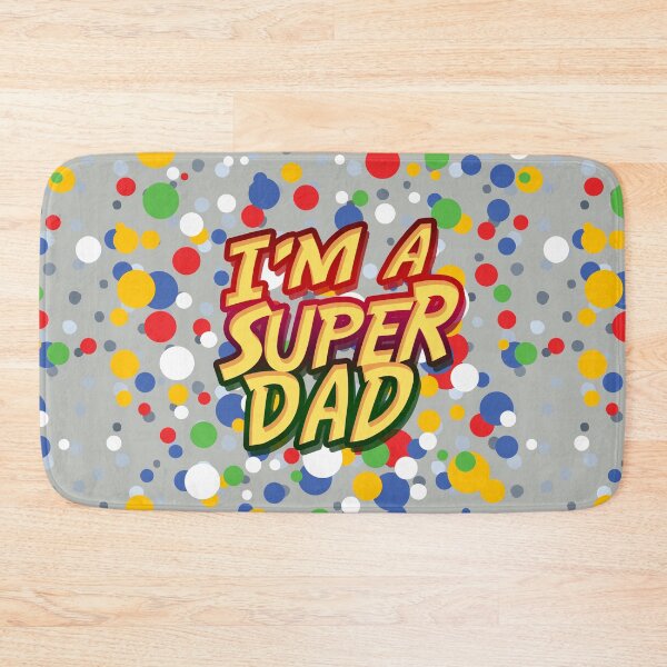 Item preview, I'm a super dad, Polka dot man, light rhino gray color designed and sold by yashik.