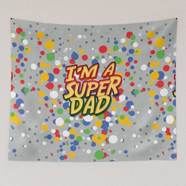 Item preview, I'm a super dad, Polka dot man, light rhino gray color designed and sold by yashik.