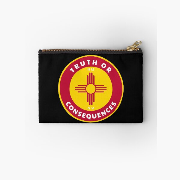 Item preview, Truth or Consequences New Mexico - NM Badge with a Zia Flag Roundlet designed and sold by palmettodigital.